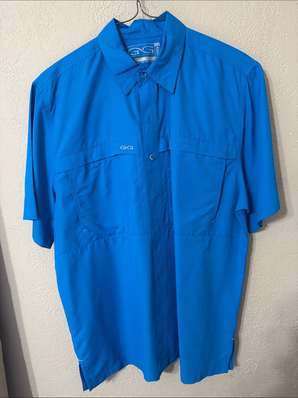 G/FORE Bright Blue Short-Sleeve Golf Shirt